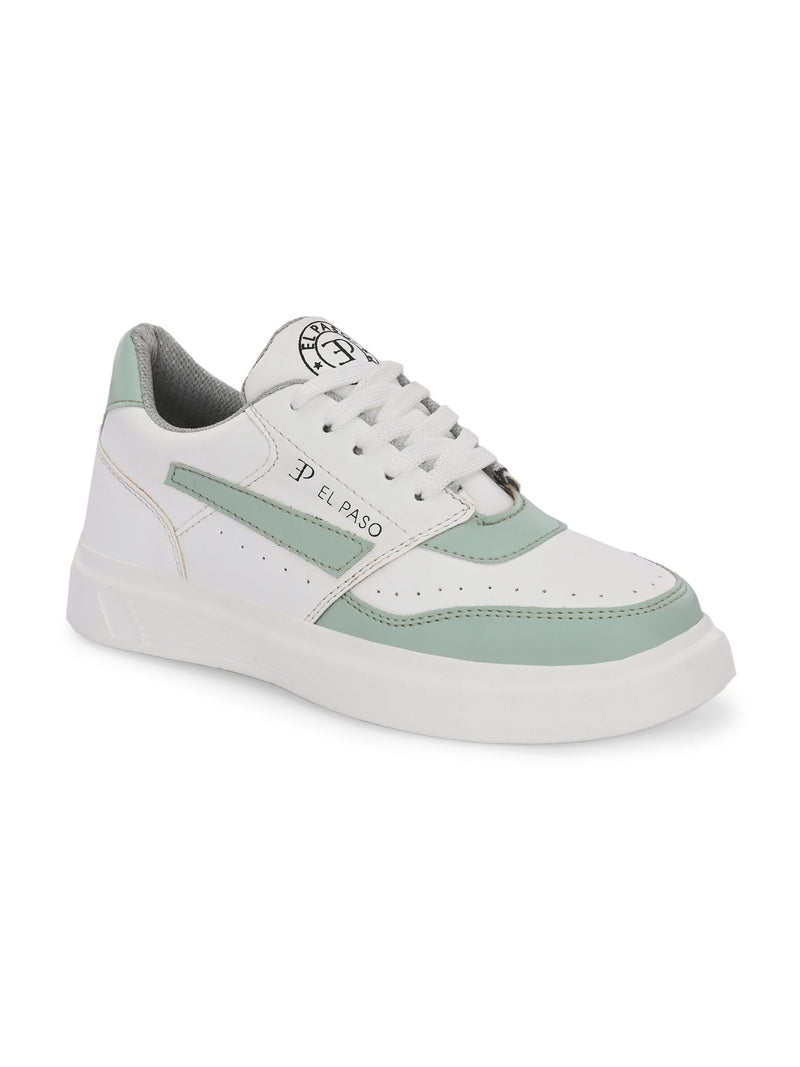 EL PASO Faux Leather Casual Lace Up Sneakers For Women-13
