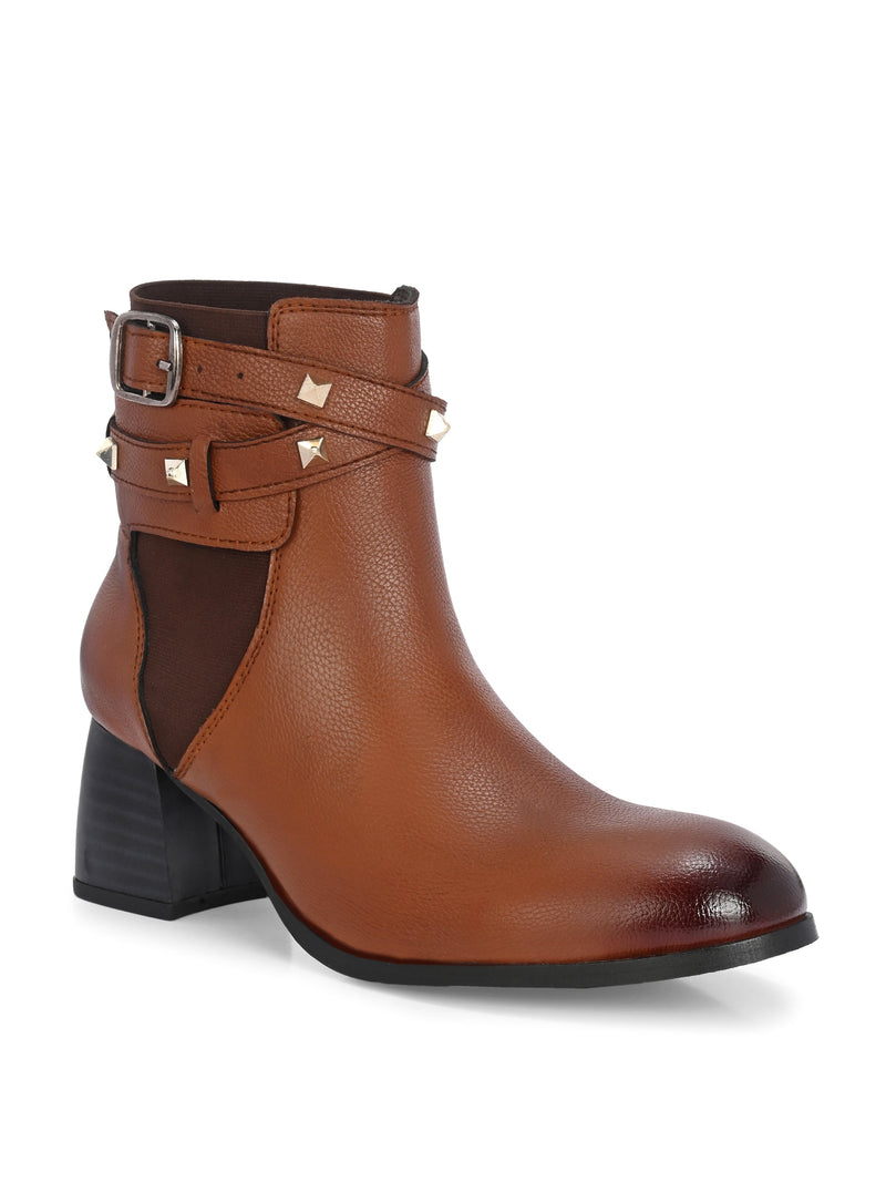 EL PASO Women Faux Leather Casual Slip On Boots-9