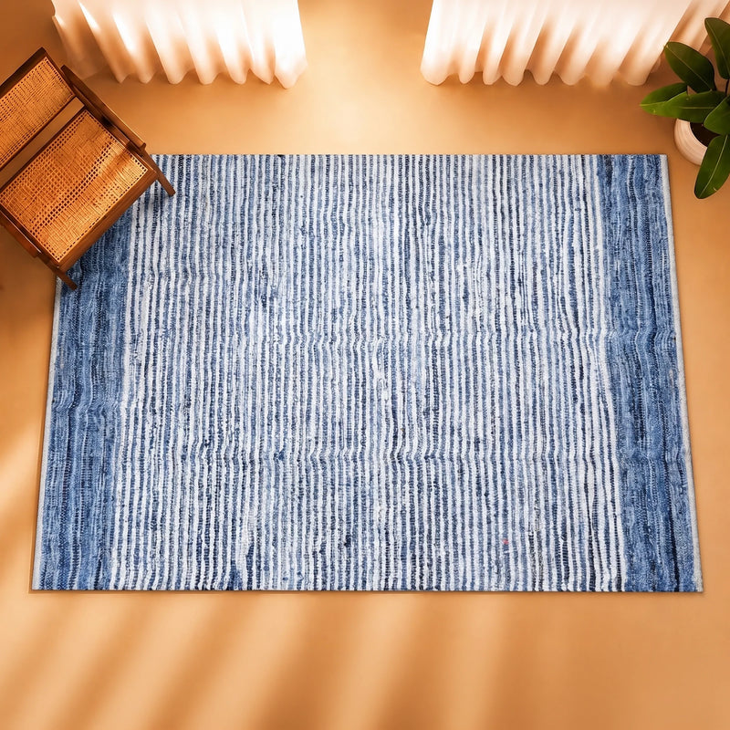 Earthology Soothe - Denim Recycled Rug (Blue)-1