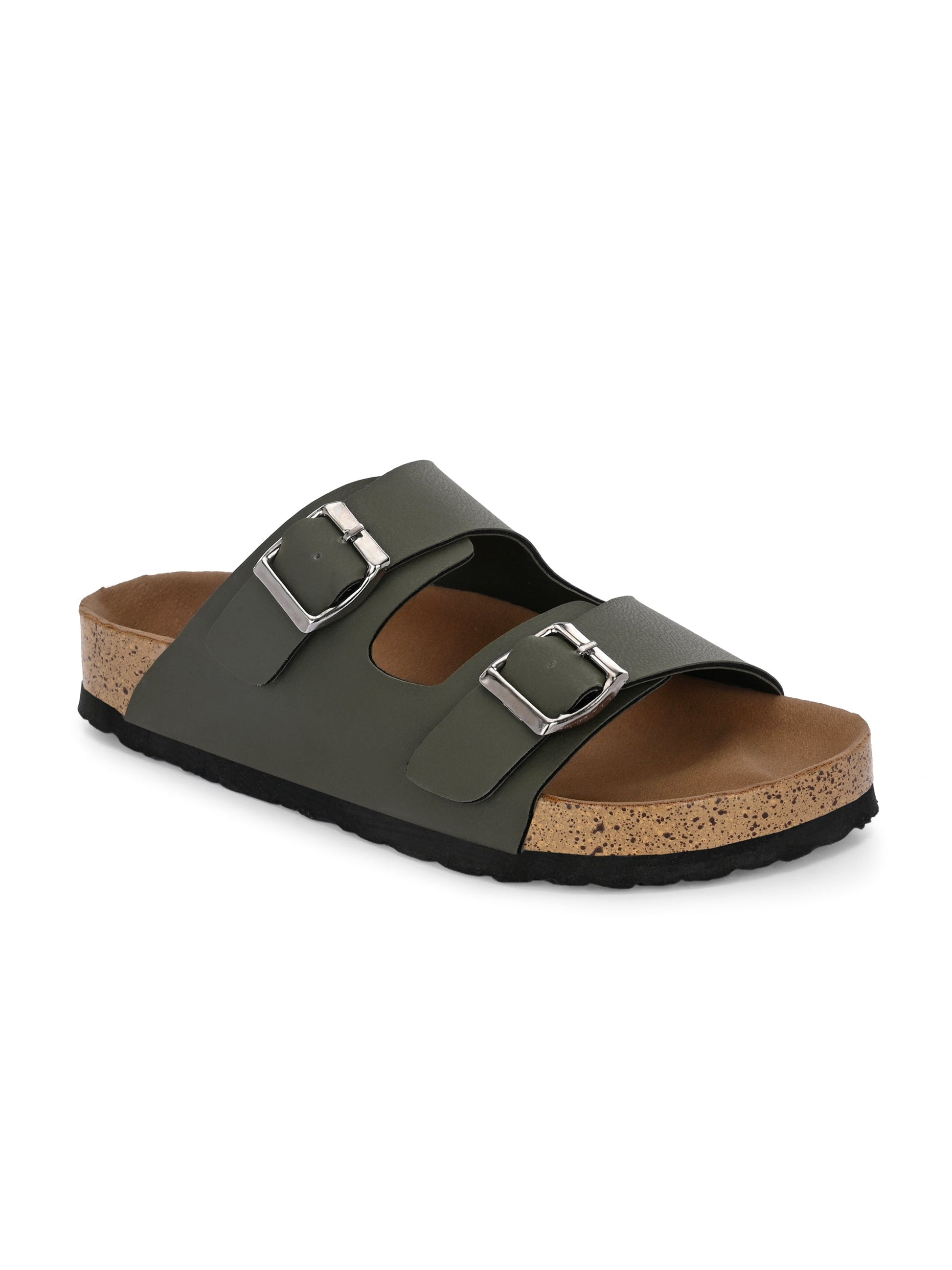 Luxurious Camel Leather Double-Strap Sandal For Women-34