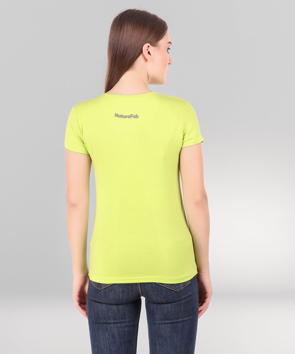 Naturefab Women's Organic Bamboo Tshirt Lemon-4