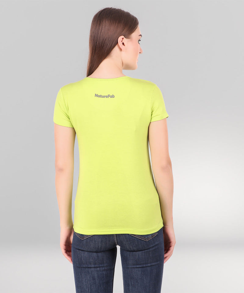 Naturefab Women's Organic Bamboo Tshirt Lemon-4