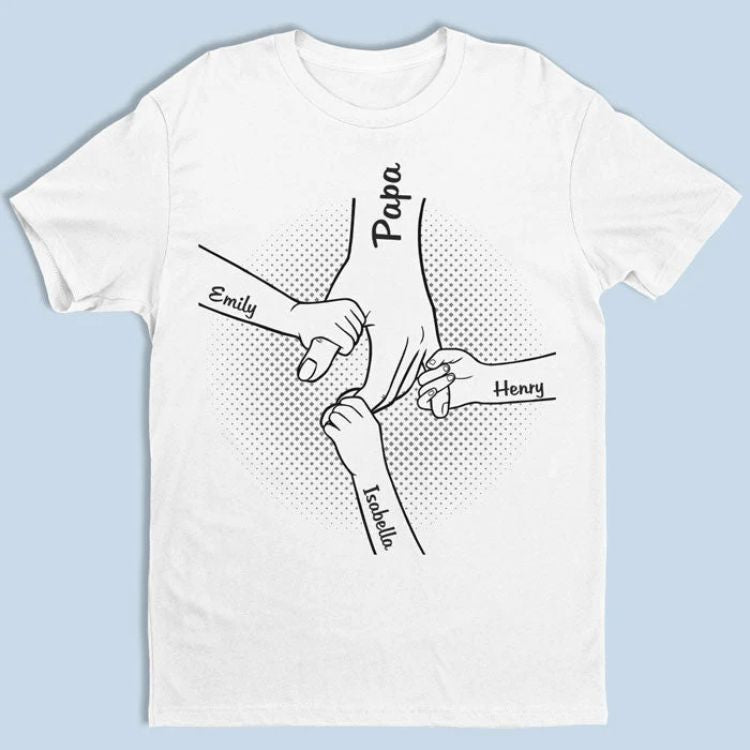 Hand In Hand T-Shirt – Personalized with Kids' Names-1