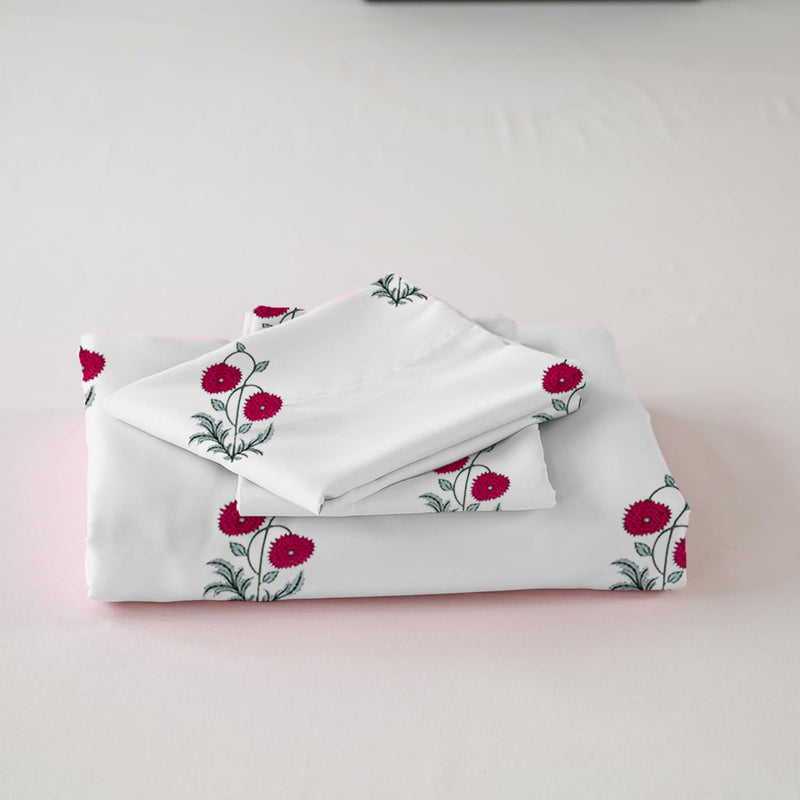Imprimer Vignette - Rose Printed Duvet Cover (Red)-5