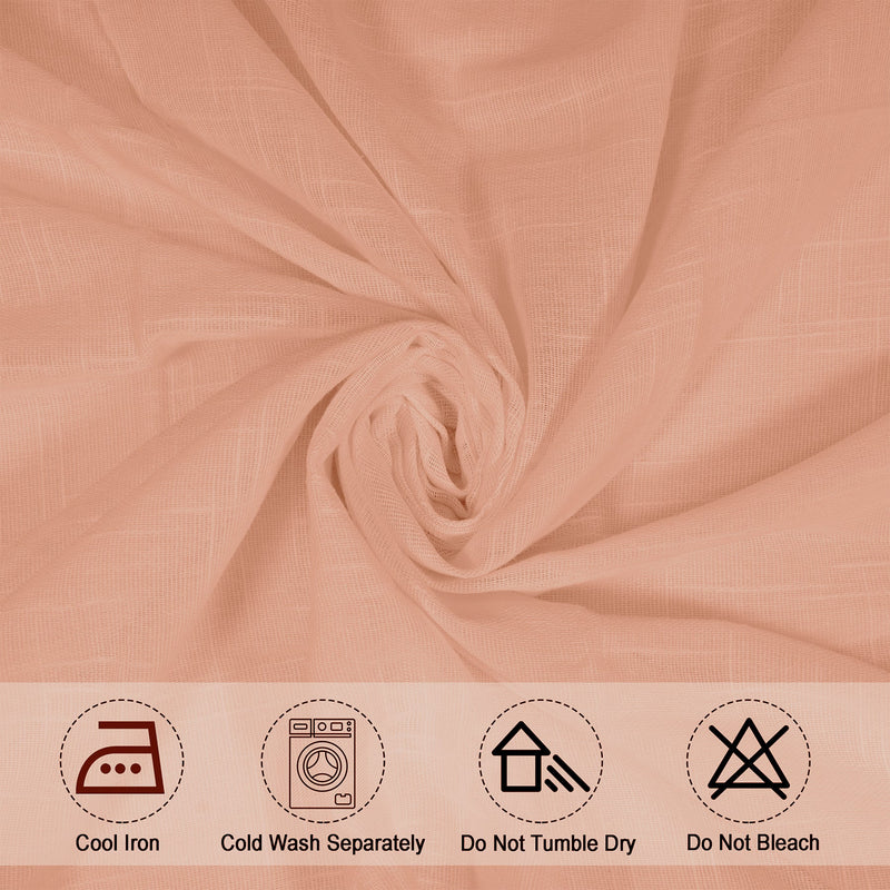 Fort Absolute - Peach Loop Sheer Curtain-4