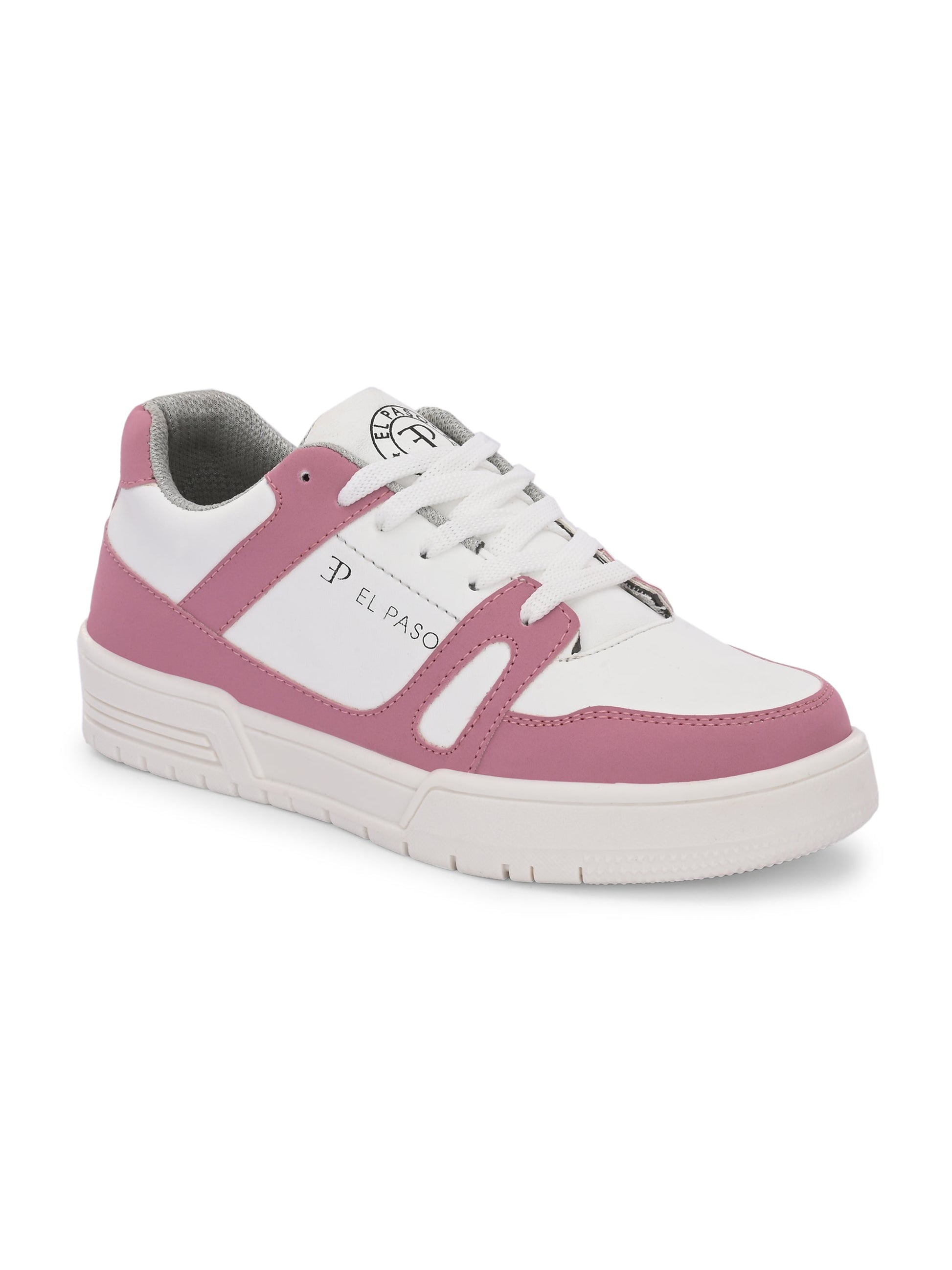 EL PASO Faux Leather Casual Shoes Lace Up Sneakers For Women-19