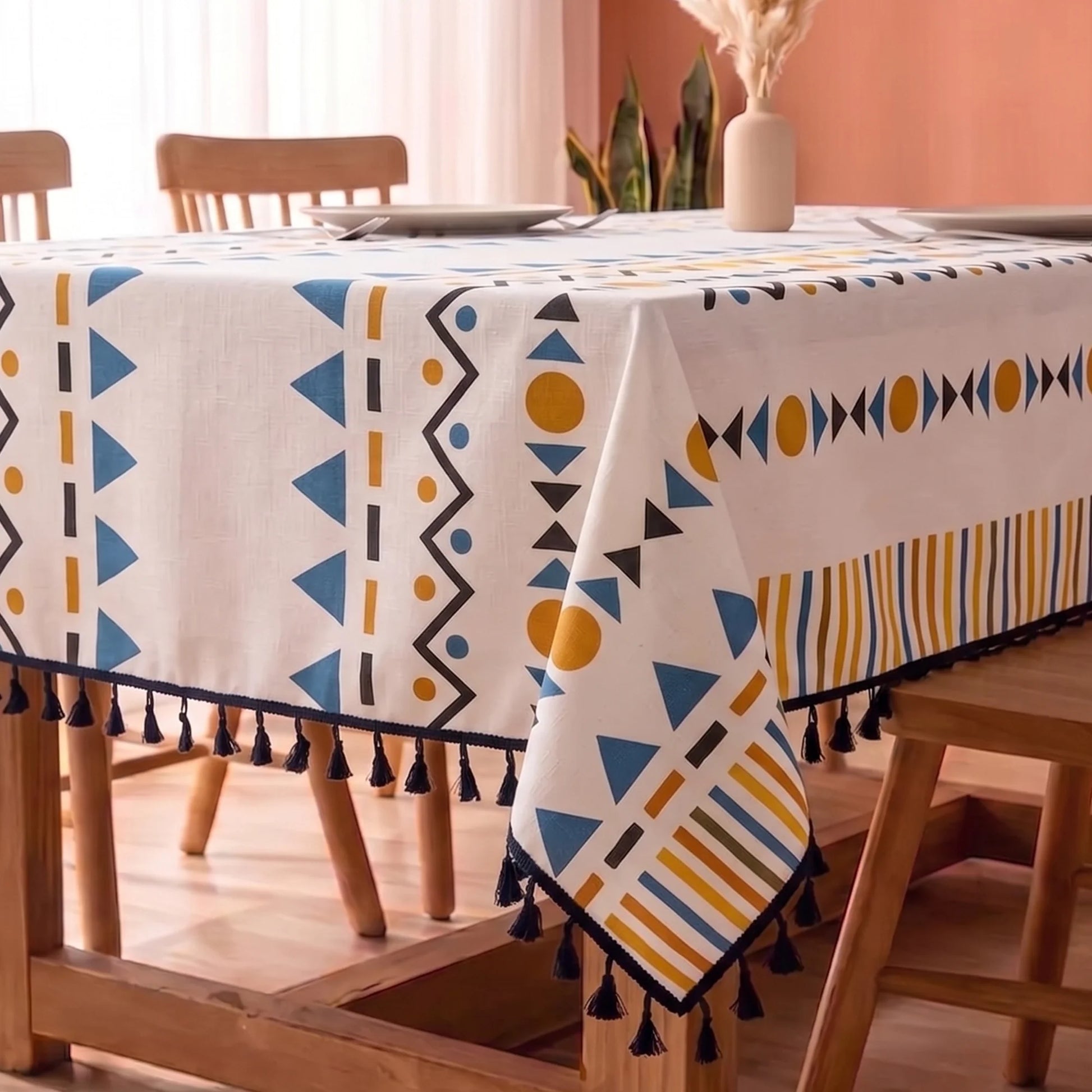 Imprimer Handpicked Santo - Table Cover (Blue)-1