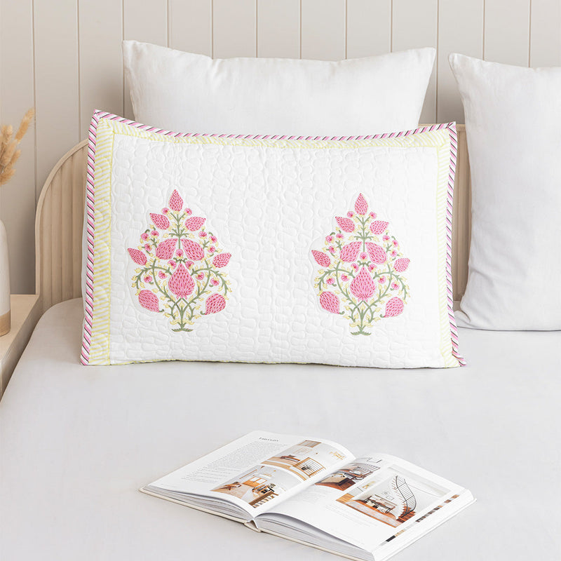 Pink Buta Quilted Pillow Covers-5