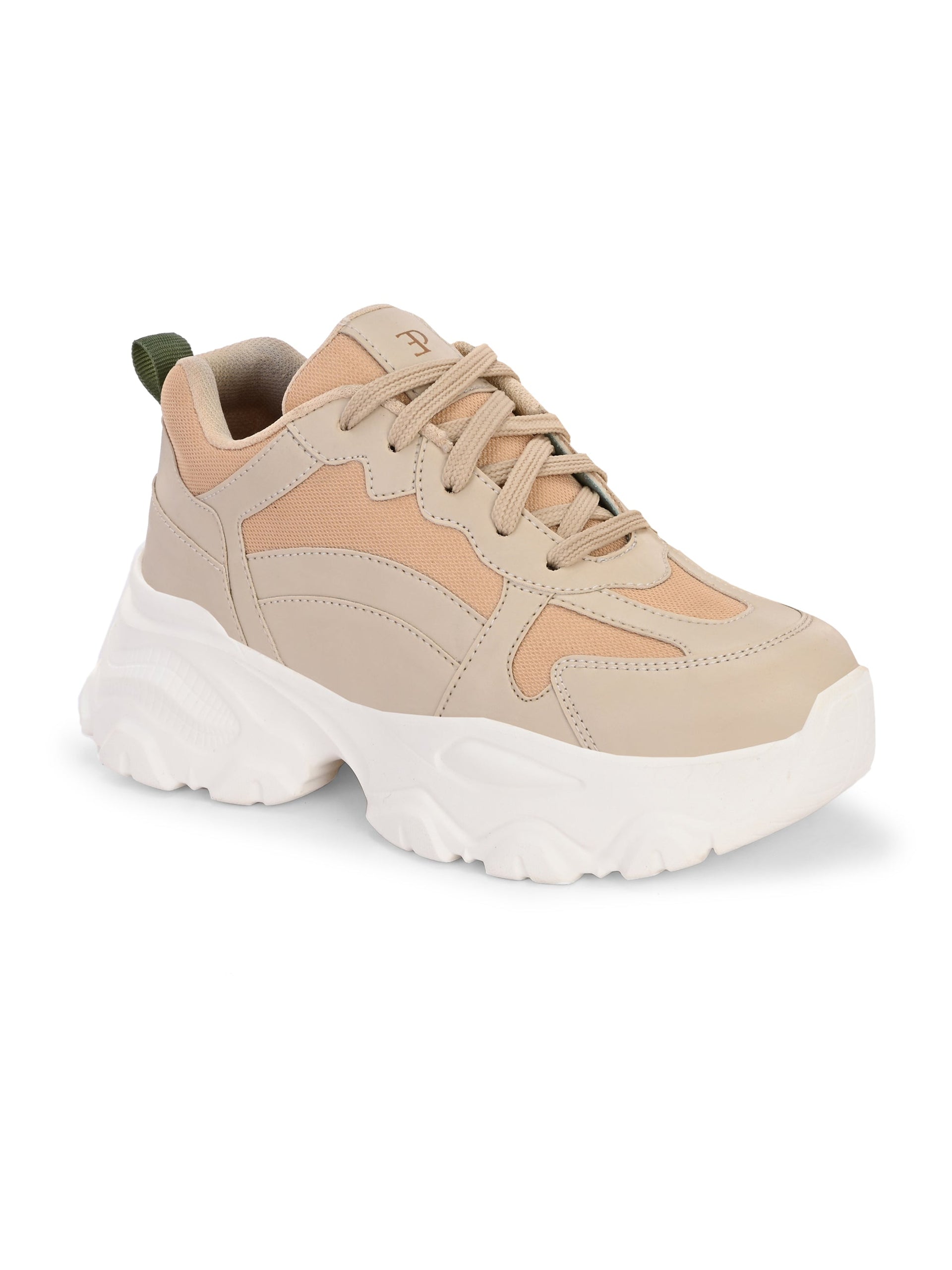 EL PASO Women Faux Leather Casual Lace Up Sneakers