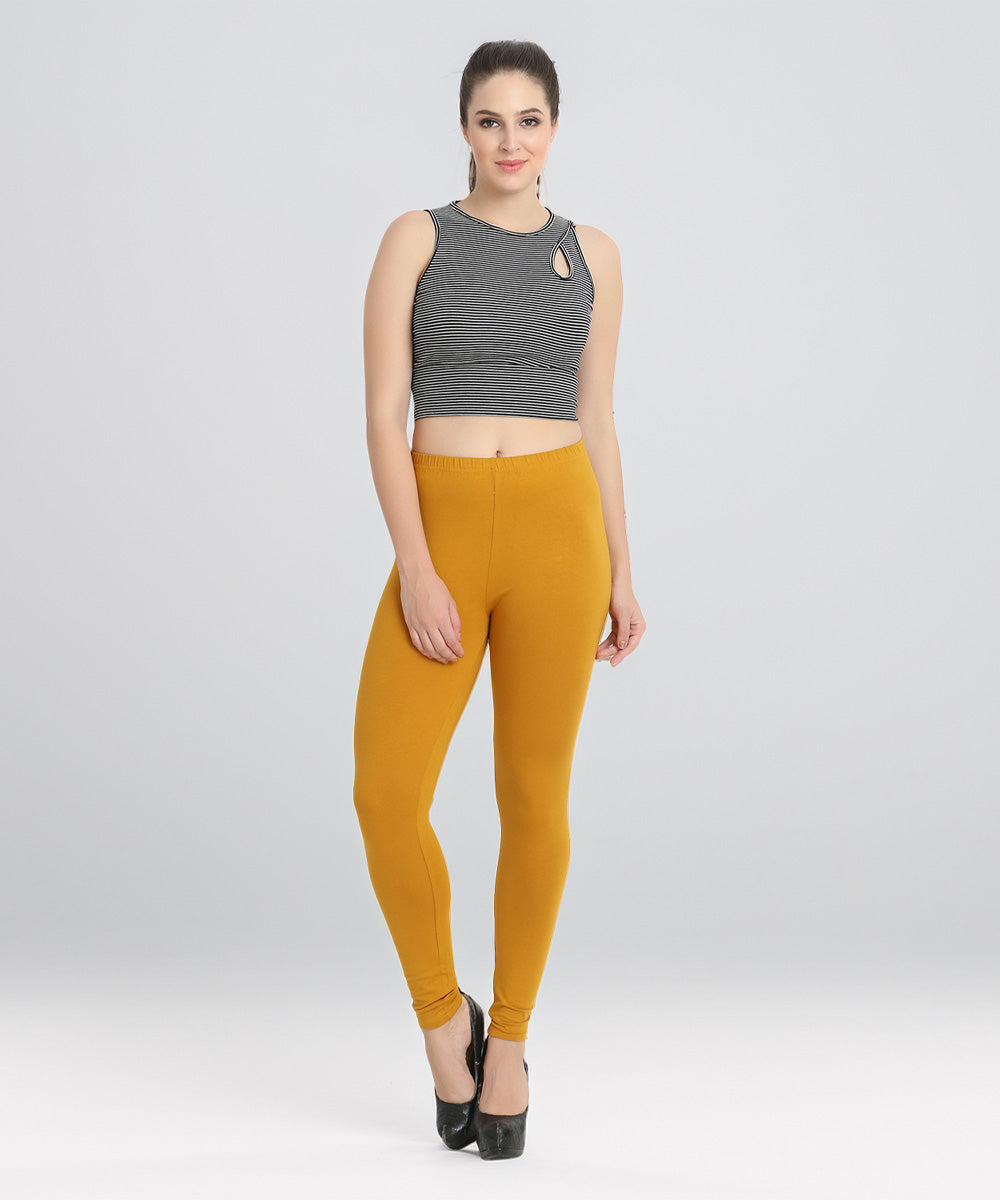 Naturefab Women's Organic Bamboo Legging Mustard-5