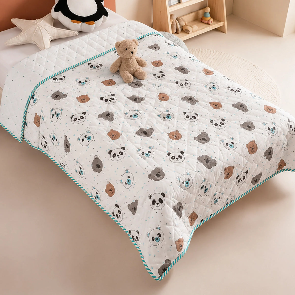 Baby Panda and Friends - Printed Baby Blanket