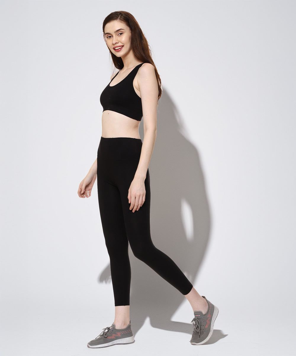 Naturefab Women's Bamboo Coórds Set Black-2