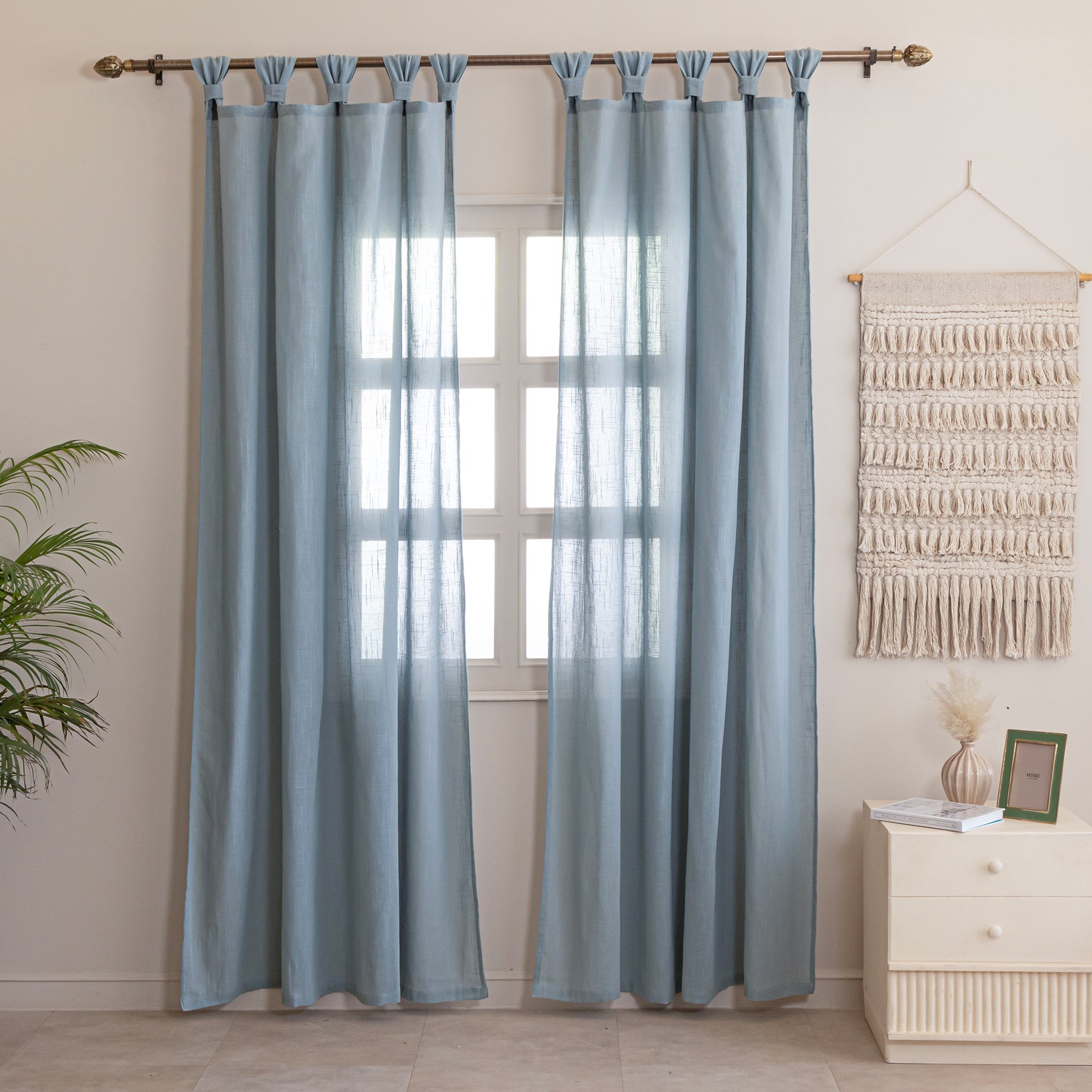 Fort Absolute - Twist Tab Top Sheer Curtain (Silver Grey)-1