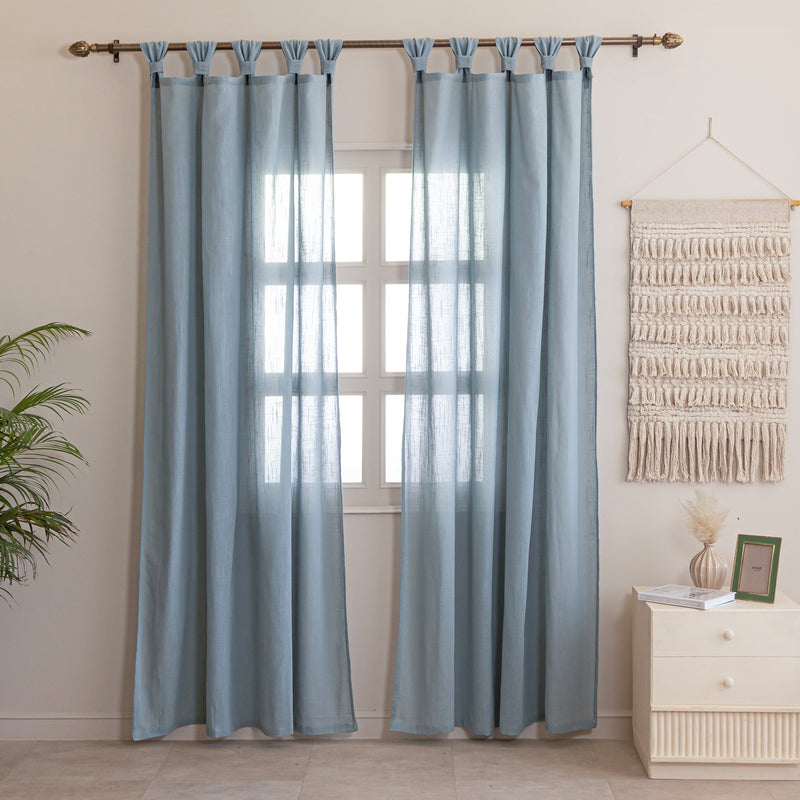 Fort Absolute - Twist Tab Top Sheer Curtain (Silver Grey)-1