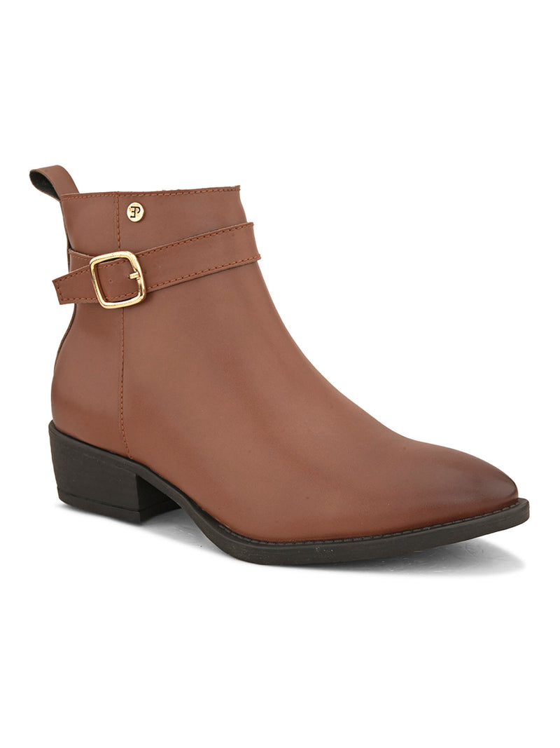 EL PASO Women Faux Leather Casual Chelsea Boots-8