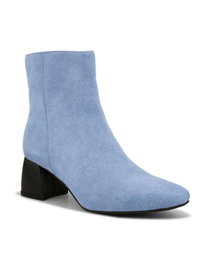 EL PASO Women Blue Faux Leather Casual Chelsea Boots-1