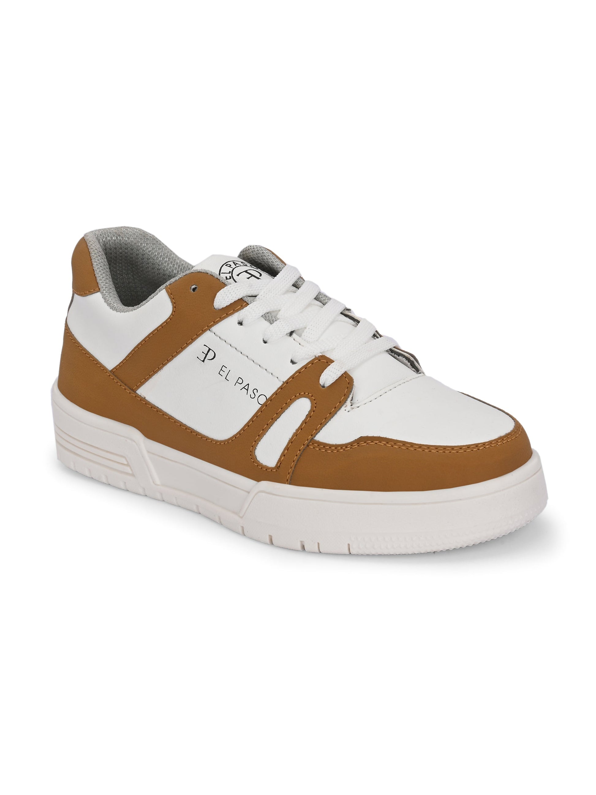EL PASO Faux Leather Casual Shoes Lace Up Sneakers For Women-46