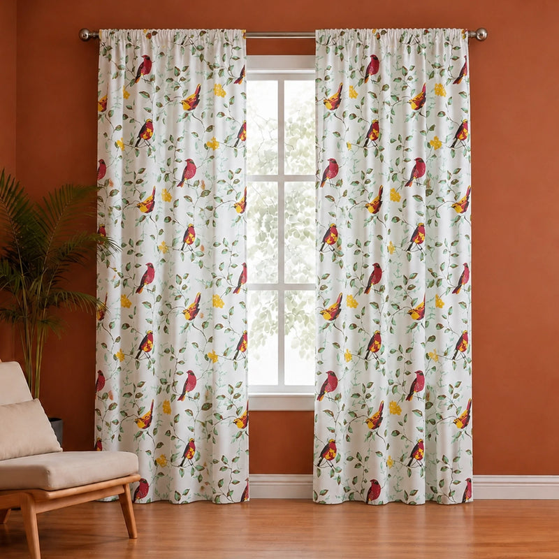 Multicolor Little Wings Rod Pocket Duck Curtain-1