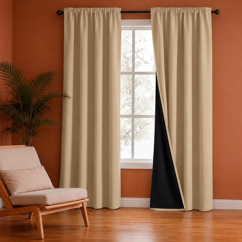 Fort Essential - Black Backing Blackout Curtain-1