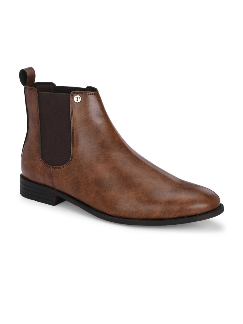 El Paso Men Faux Leather Casual Chelsea Boots-9
