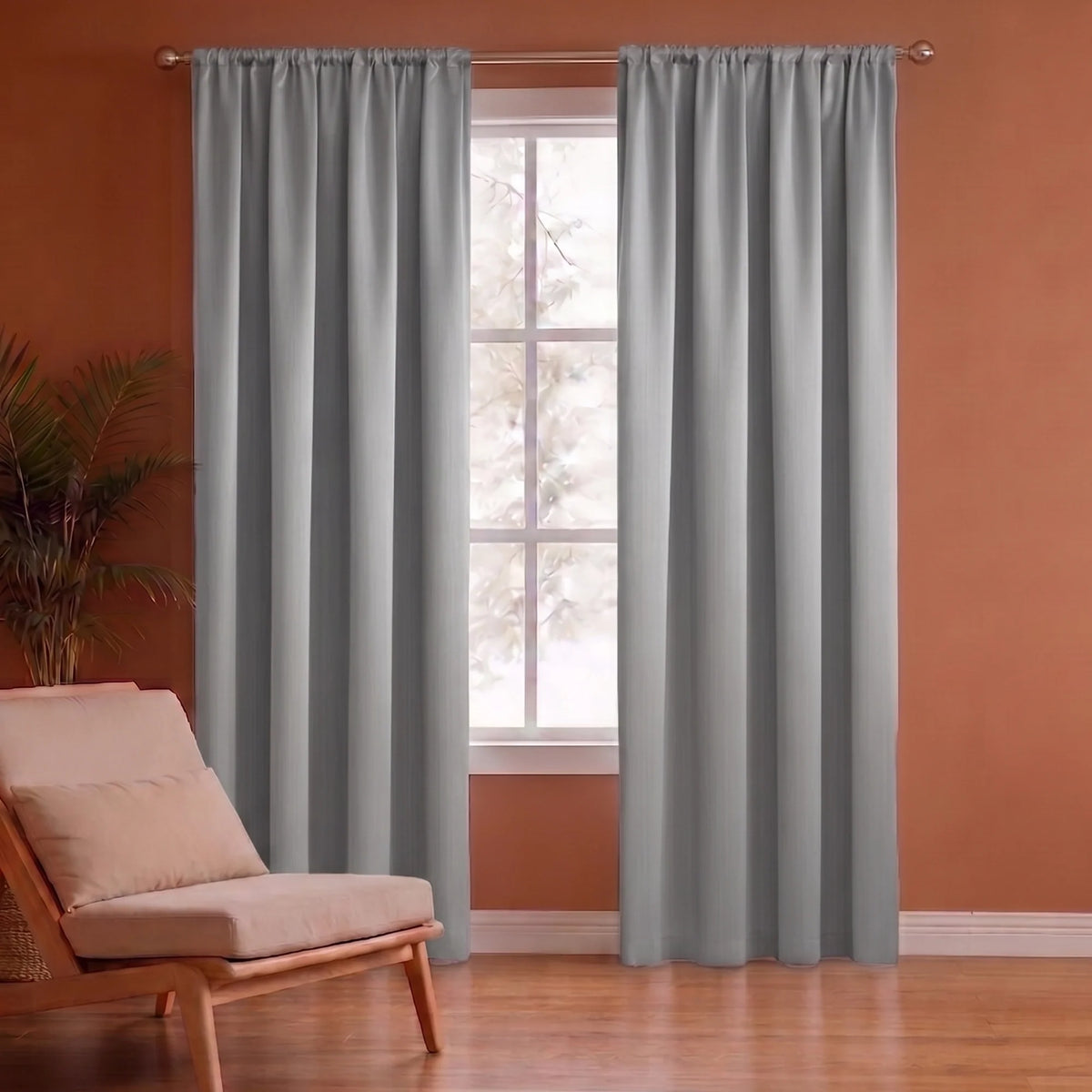 Fort Essential - Rod Pocket Blackout Curtain (Greyish)-1