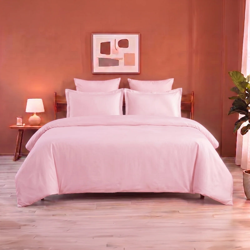 Fort Mellow - Solid Duvet Cover (Pink)-1