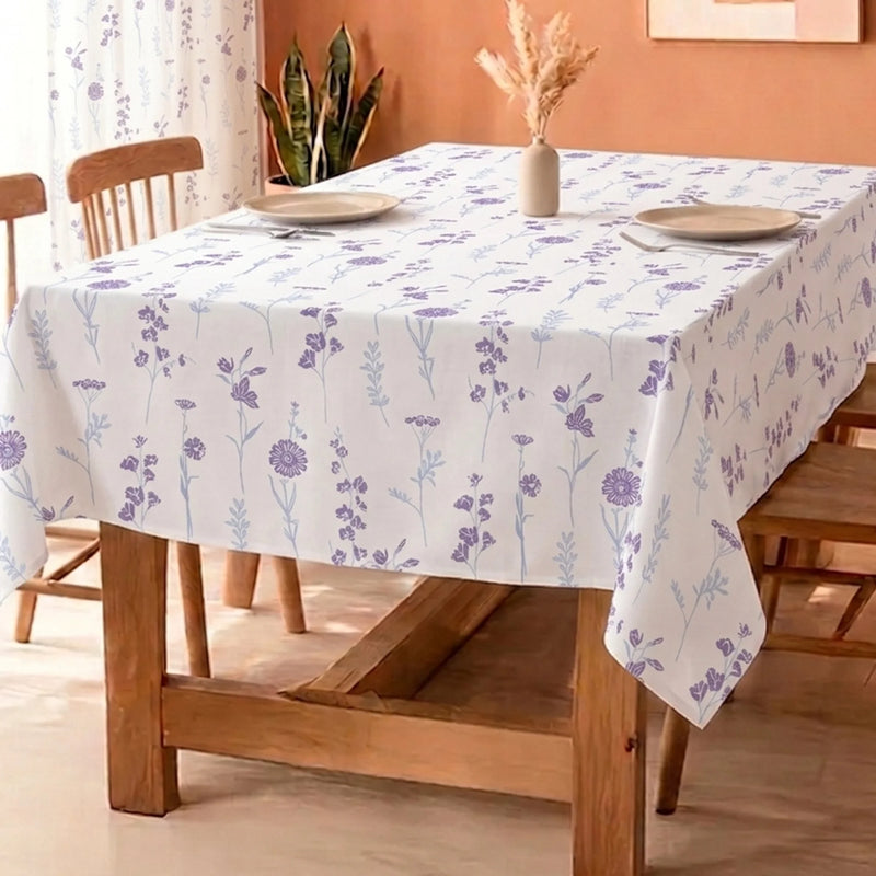 Cotton Premium Dining Table Cover (Blue & Purple)-1