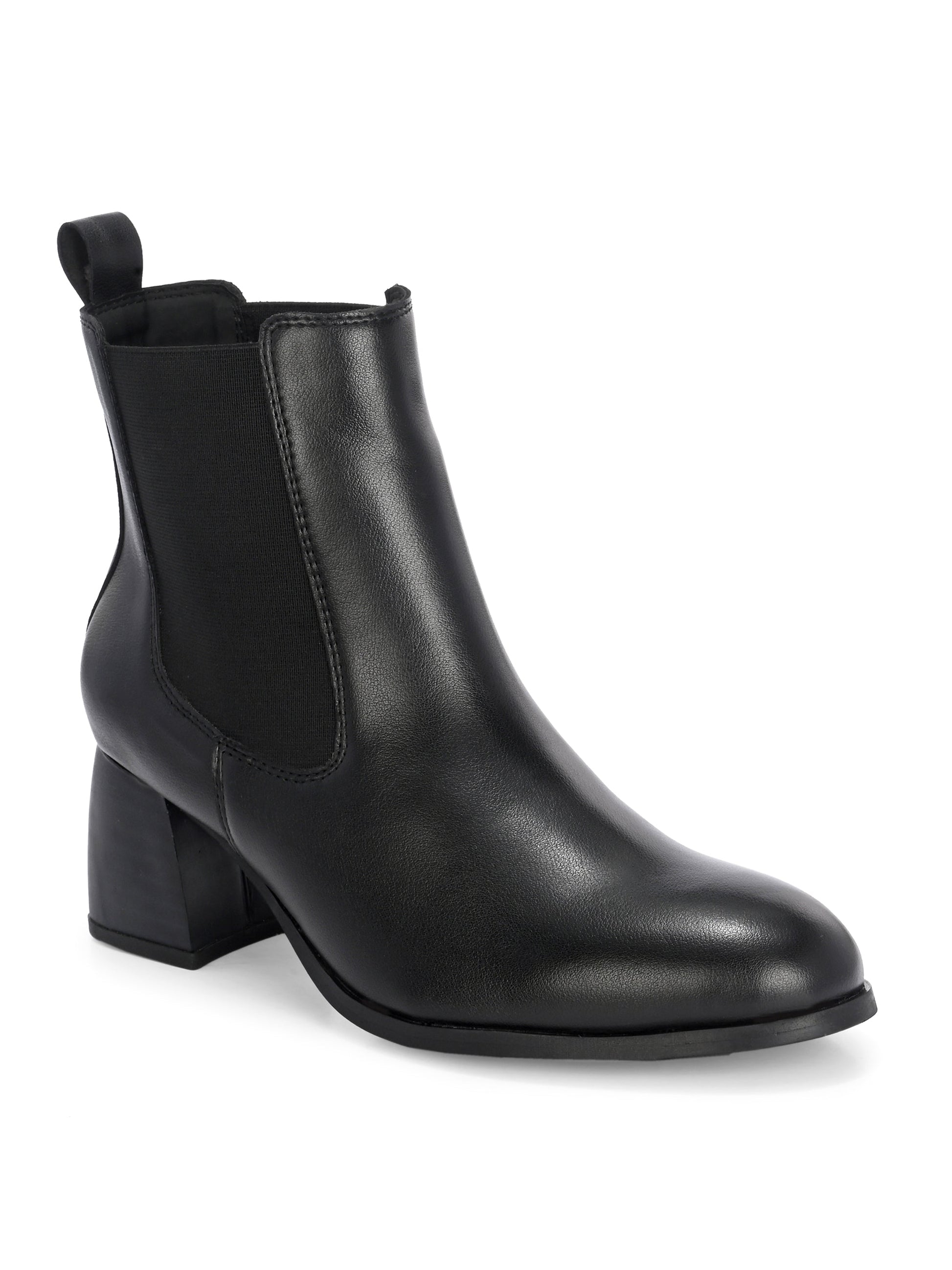 EL PASO Women Faux Leather Casual Slip On Boots-1