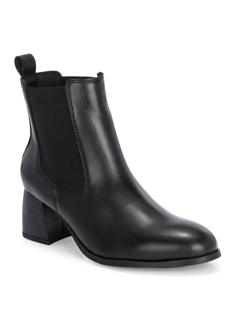 EL PASO Women Faux Leather Casual Slip On Boots-1