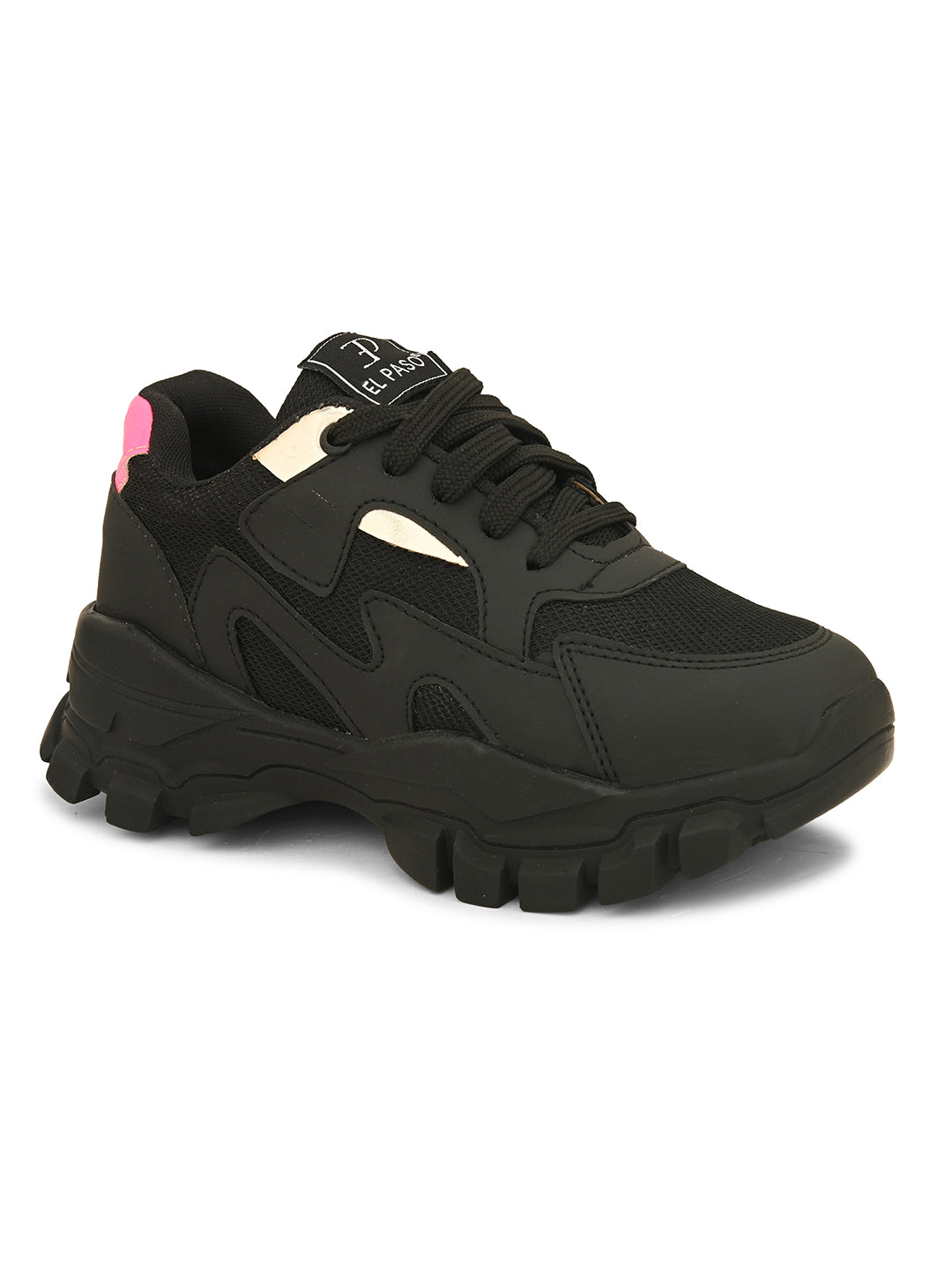 Lace-Ups Round Toe Women Sneakers-1