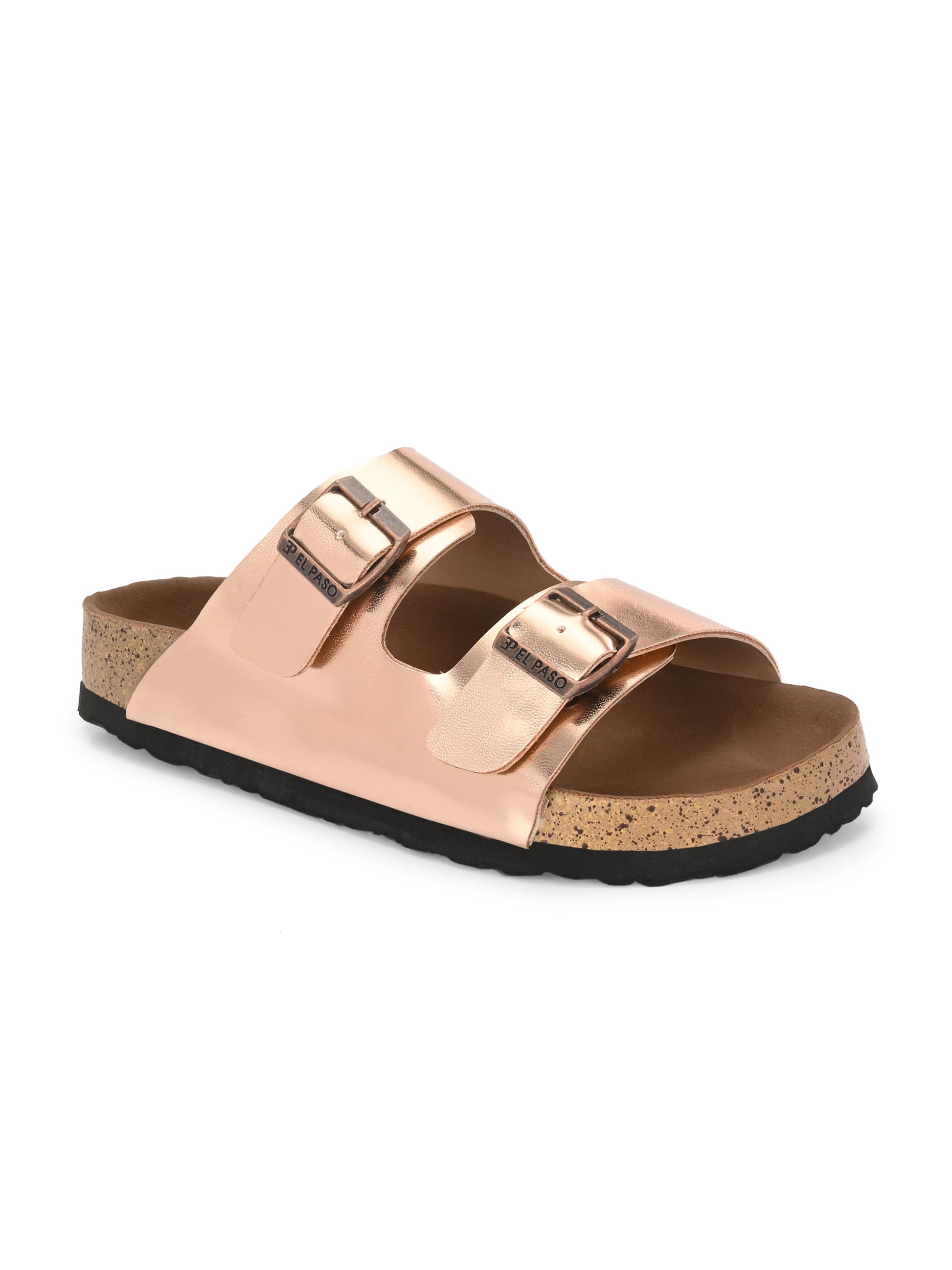 Luxurious Camel Leather Double-Strap Sandal For Women-43