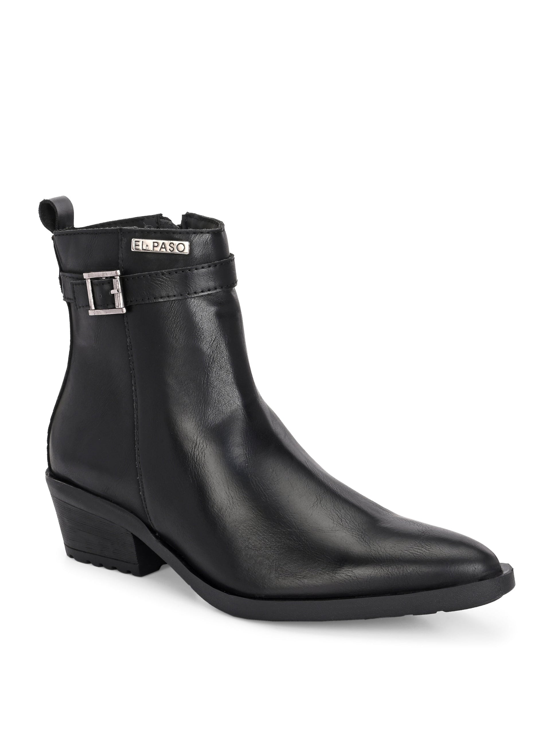 EL PASO Women Faux Leather Casual Slip On Boots-1