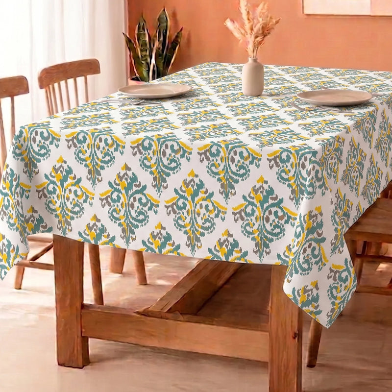 Imprimer Ikat - Printed Dining Table Cover (Yellow)-1