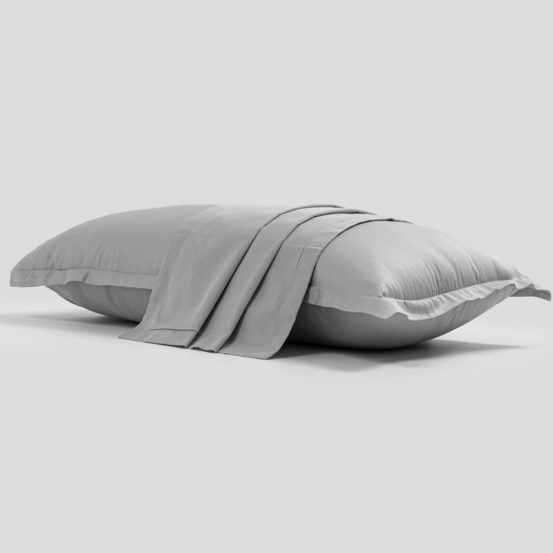 Fort Nightingale - Solid Pillow Cover (Grey) (Bedsheet Excluded)-2
