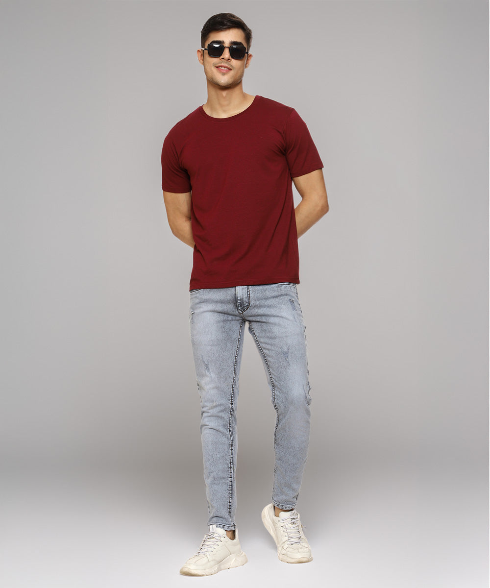 Naturefab Men's Organic Bamboo Tshirt Maroon-6