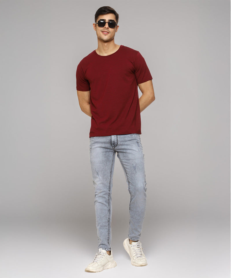 Naturefab Men's Organic Bamboo Tshirt Maroon-6
