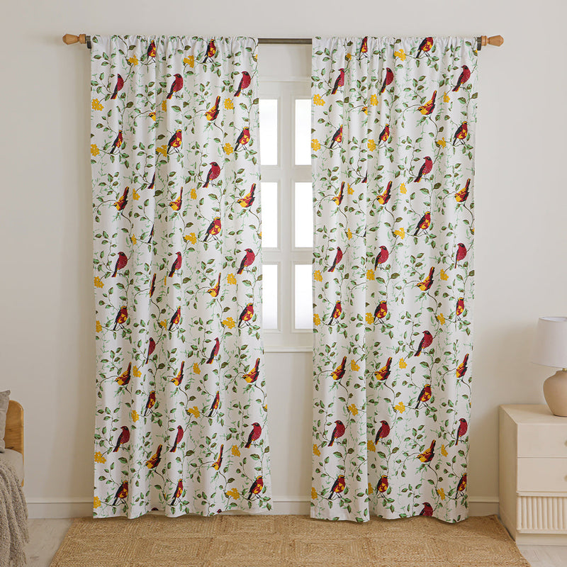 Multicolor Little Wings Rod Pocket Duck Curtain-1