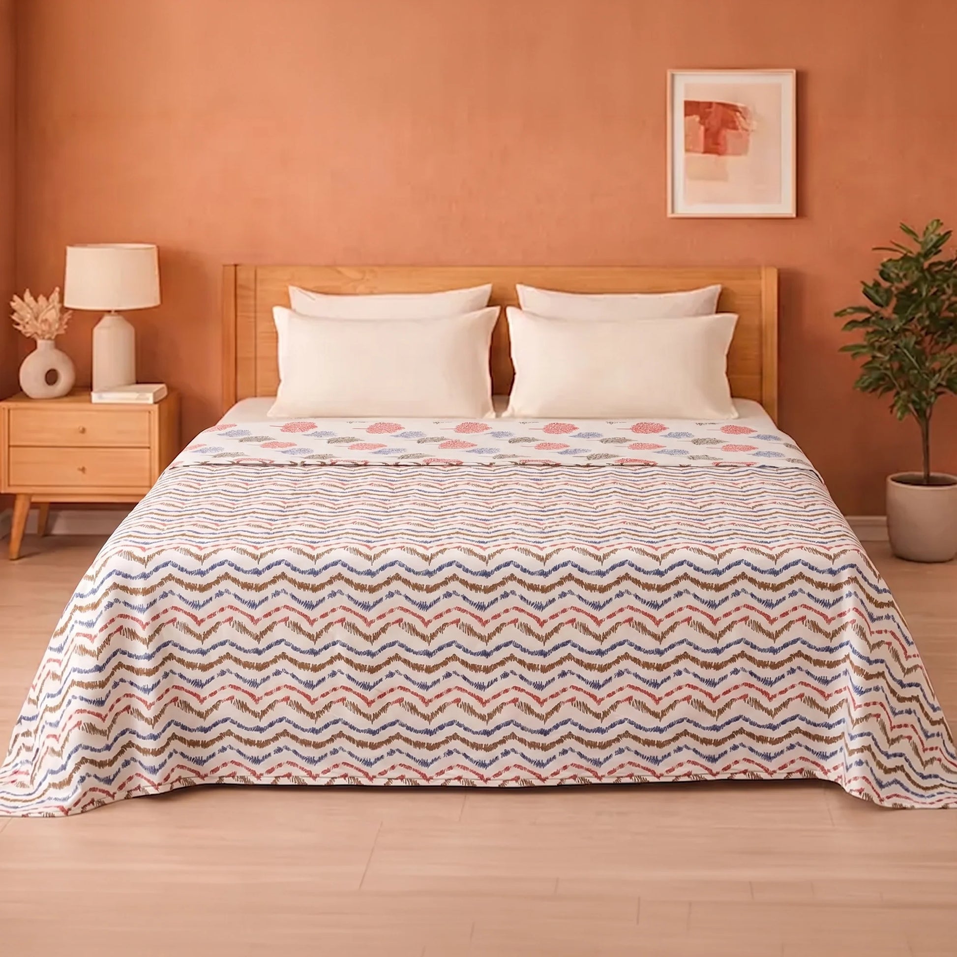Imprimer Scarlet - Printed Dohar (Multicolor & White)-1
