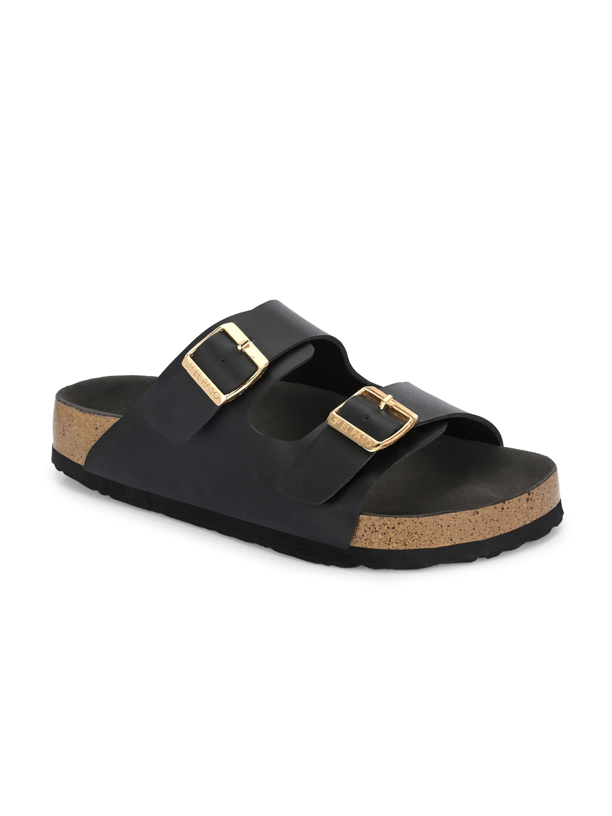 Luxurious Camel Leather Double-Strap Sandal For Women-61