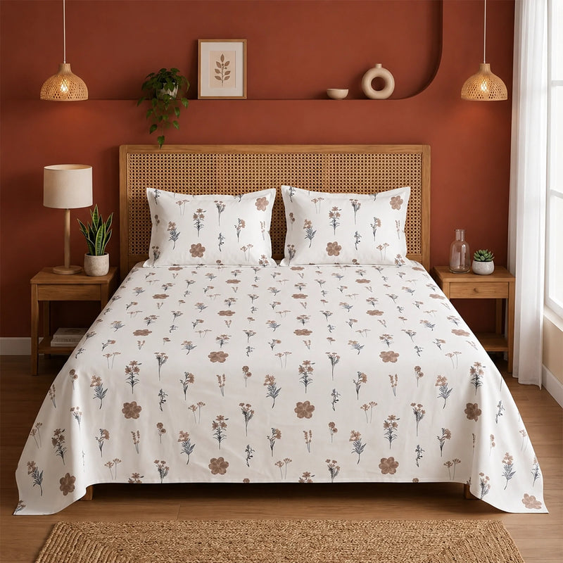 Prairie Charm - Floral Bedsheet-1