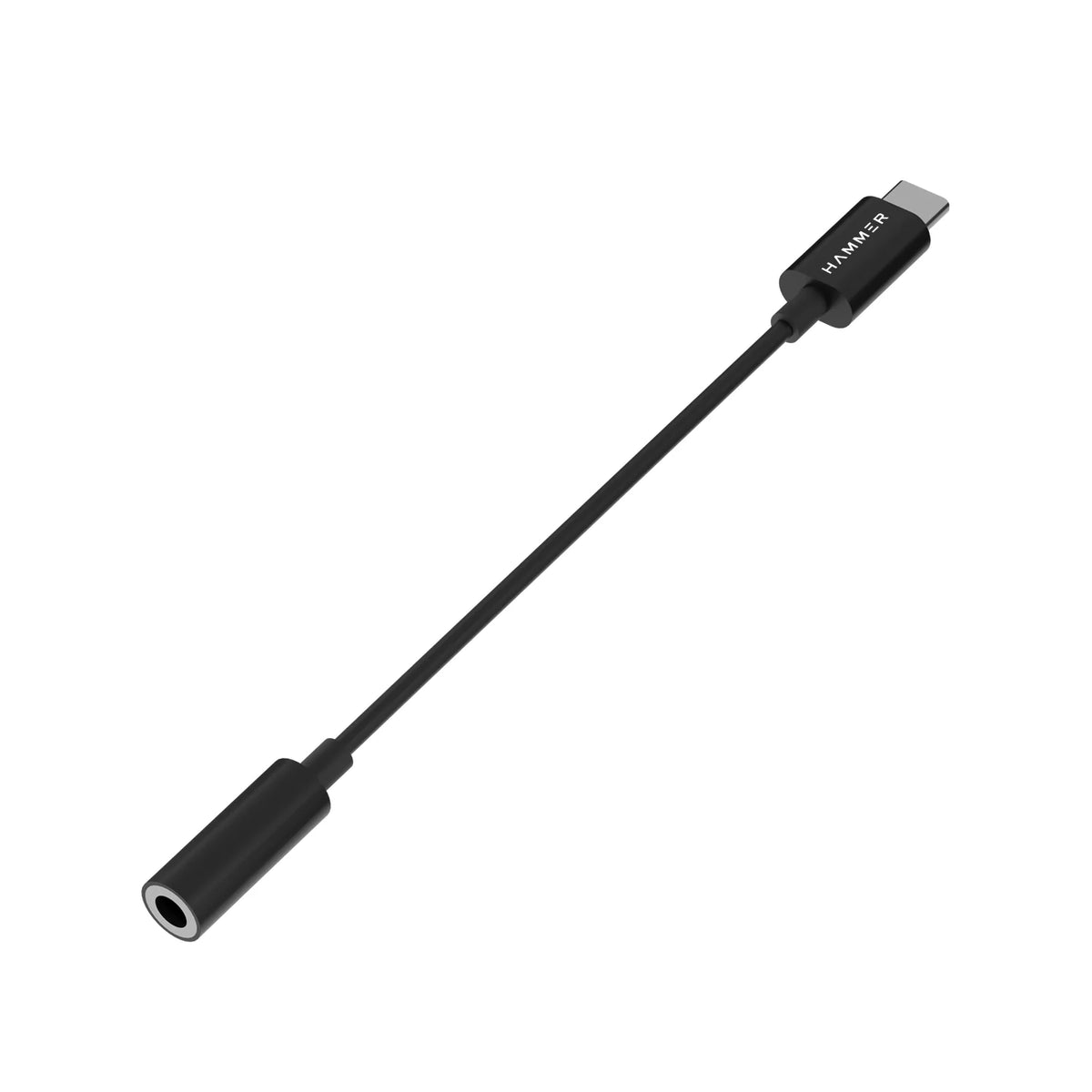 HAMMER Type-C to 3.5mm Audio Jack Connector Adapter with DAC Compatible with Type C Devices (Black)-2