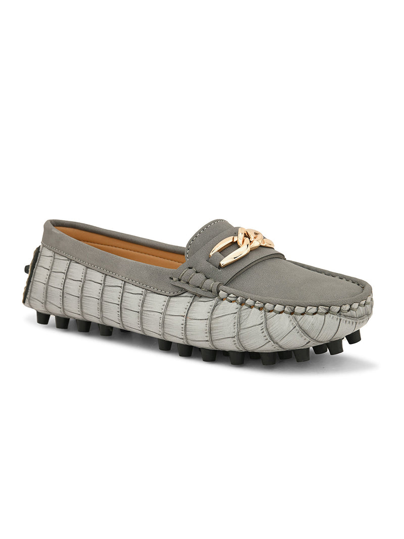 Women Loafers With Buckle Detailing-1