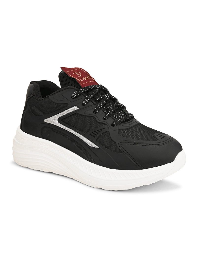 Women Solid Round Toe Lightweight Sneakers-1