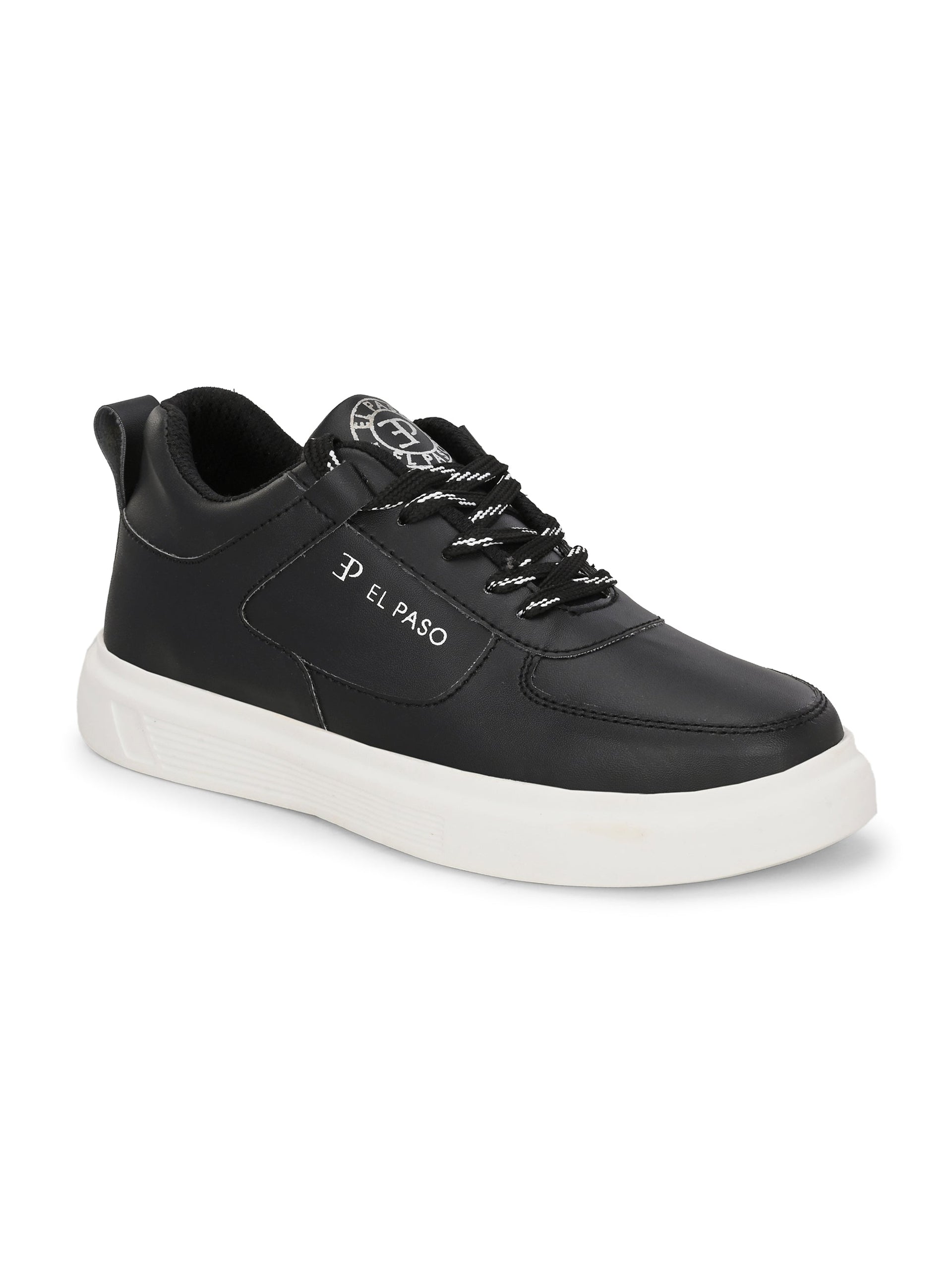 EL PASO Faux Leather Casual Lace Up Sneakers For Women