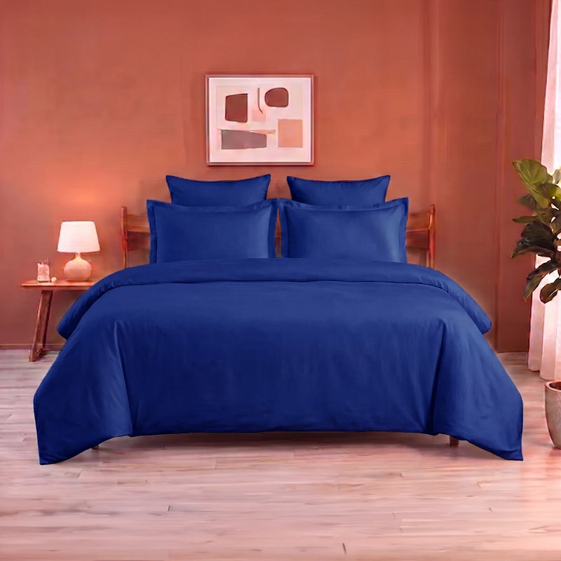 Fort Mellow - Solid Duvet Cover (Navy Blue)-1
