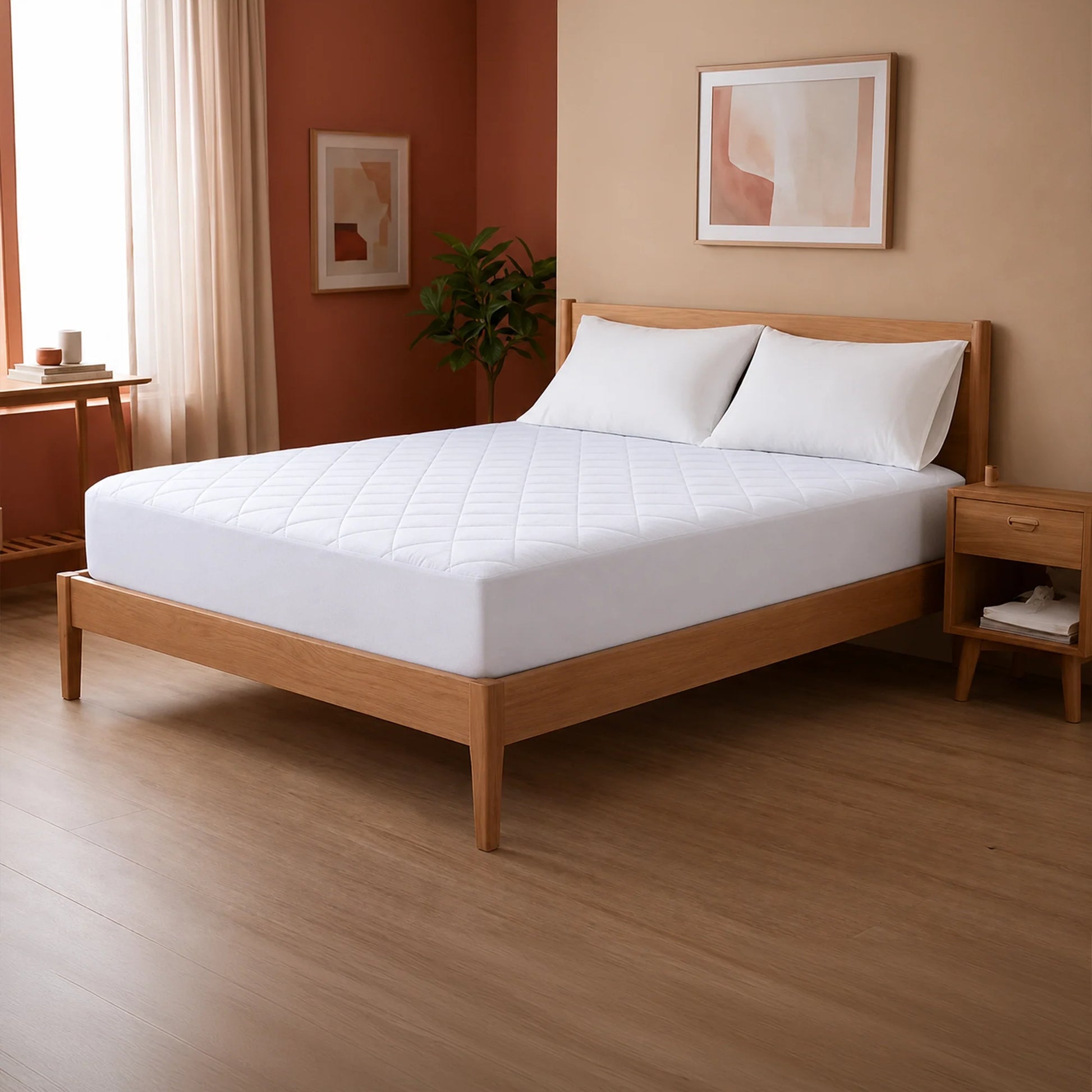 Ombre - Pure Shield Quilted Mattress Protector (White)-1
