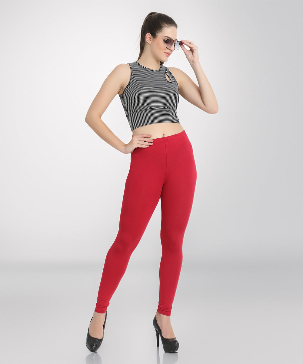 Naturefab Women's Organic Bamboo Legging Maroon-4