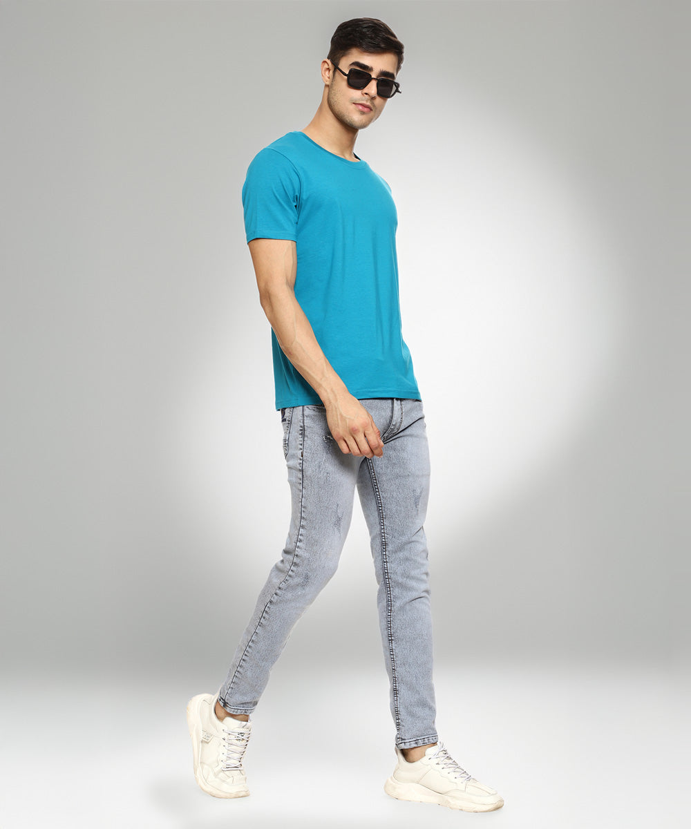 Naturefab Men's Organic Bamboo Tshirt Teal-6
