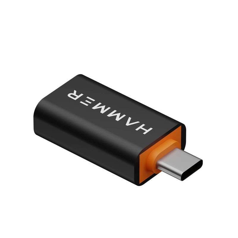HAMMER USB 3.0 to Type C OTG Adaptor, High Speed Data Transfer, Compatible for All Type C Devices ,USB HUB (Black)-3