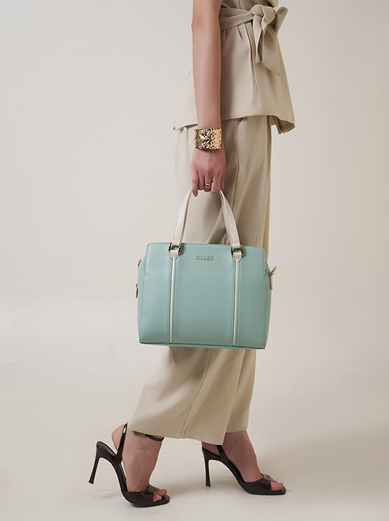 Culge Chicago "The Adler" Minimalist Dome Satchel – Sage Mint-6